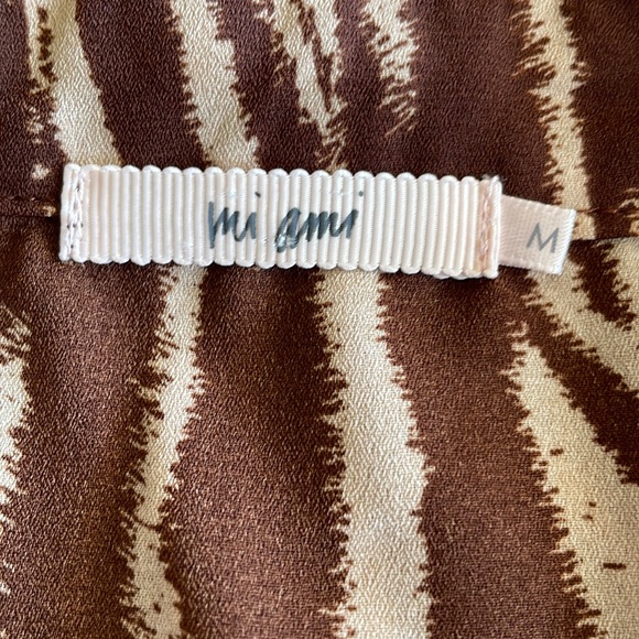 MIAMI ANIMAL PRINT BUTTON FRONT LONG SLEEVE BLOUSE SZ M - Picture 8 of 10